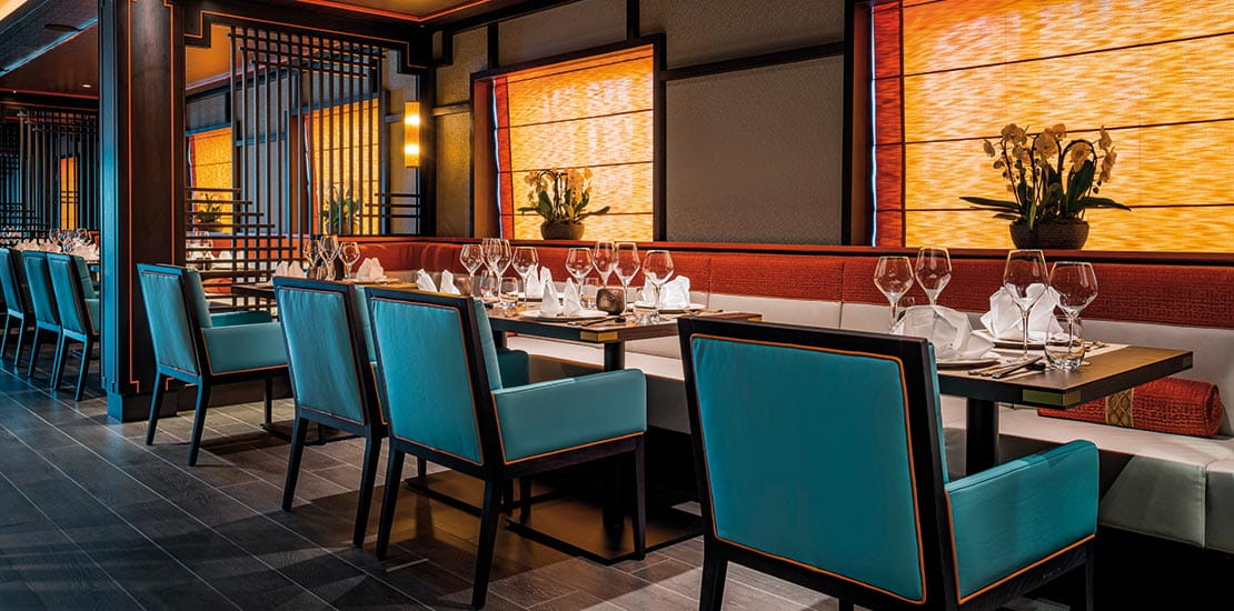 Experience a taste of Asia in plush surroundings